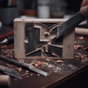 Atelier de gravure artisanale d’Etty Wróblek exposé au musée Exploratorium à Rochefort